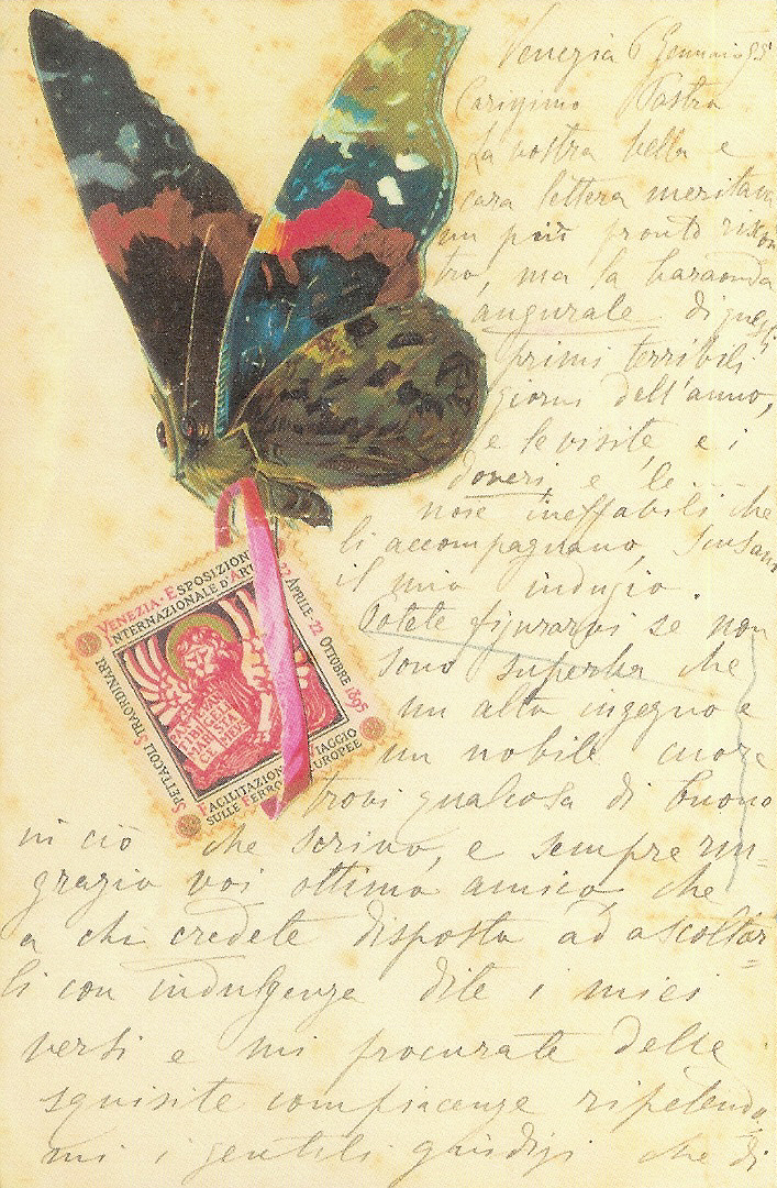 lettera di Vittoria Aganoor a Luigi Pastro (Venezia 6 gennaio 1895)  