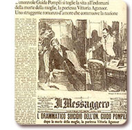 Il messaggero 9 maggio 1910 - Il drammatico suicidio dell'on. Guido Pompilj